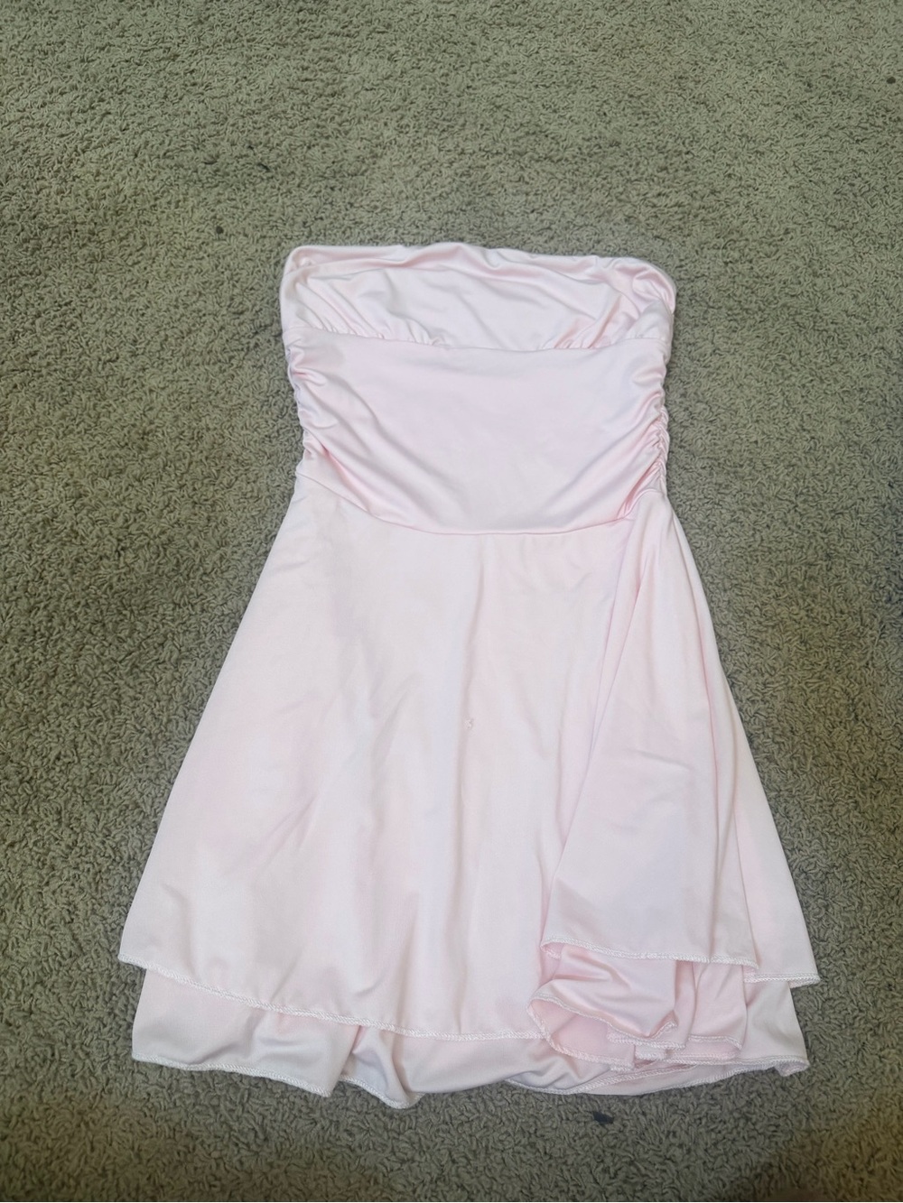 Pink strapless dress